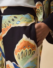 Clemence Aurelie Butterfly Palazzo Trousers, Black (BLACK), large