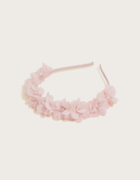 Pearl Pom-Pom Flower Headband, , large