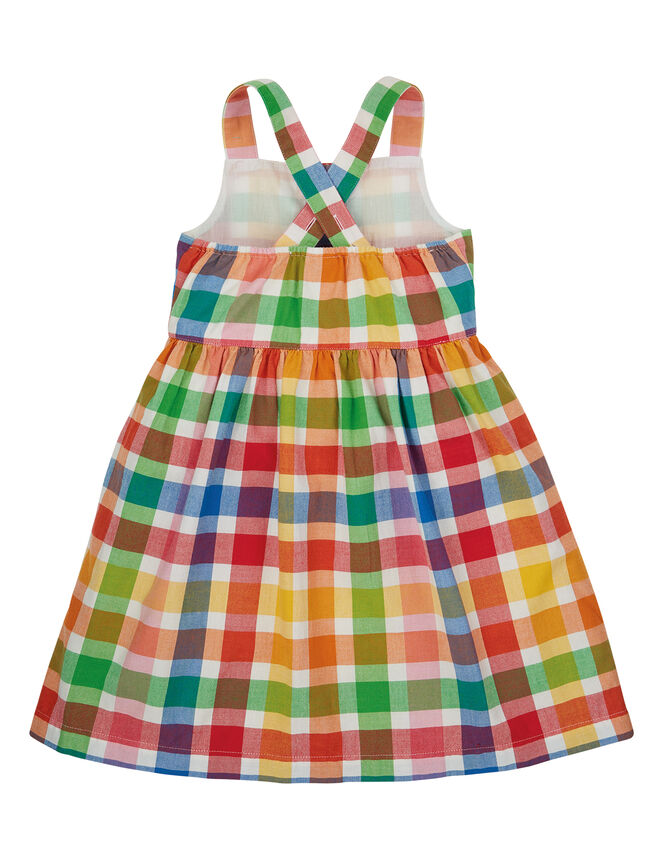 Frugi Abigail Checked Dress, Multi (MULTI), large
