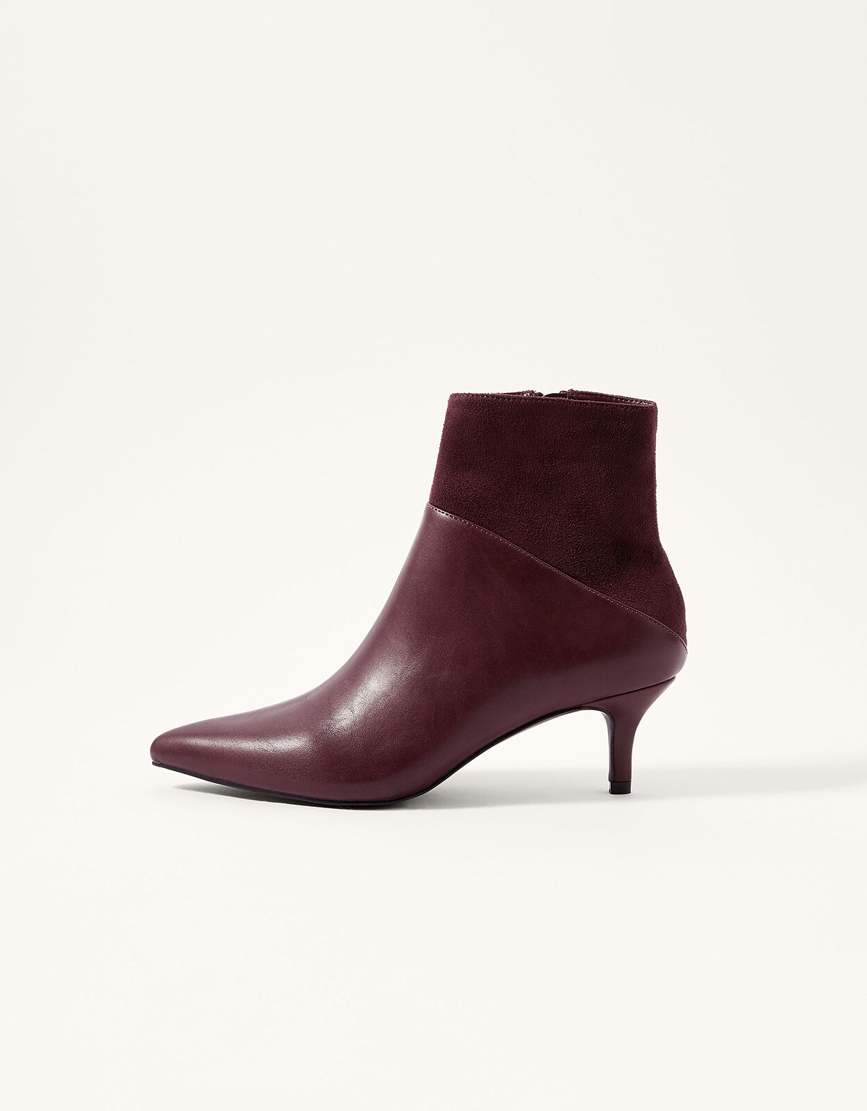Burgundy kitten new arrivals heel boots