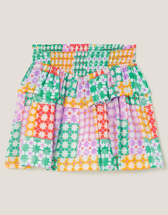 Colorblock Star Print Skort, Multi (MULTI), large