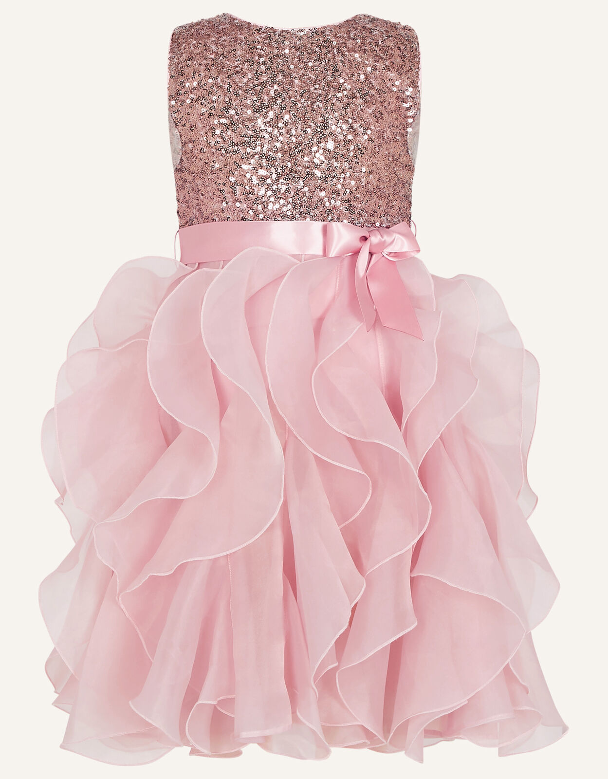 Girls pink sequin shop dress
