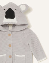 Newborn Koala Cardigan, Grey (GREY), large