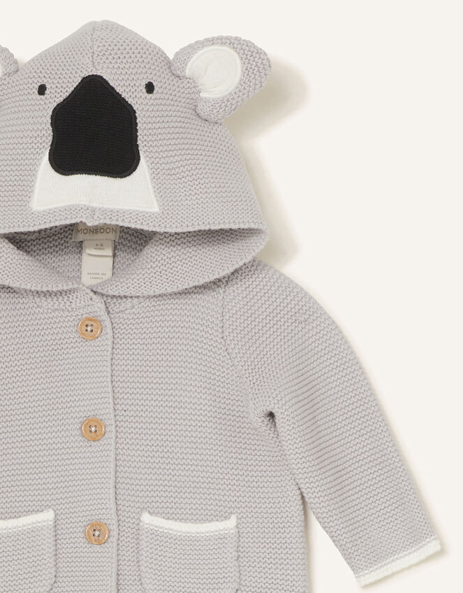 Newborn Koala Cardigan, Grey (GREY), large