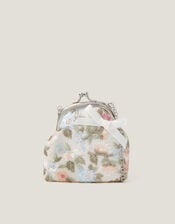 Floral Embroidered Clip Frame Bag, , large