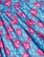 Cherry Blossom Print Dress, Blue (BLUE), large