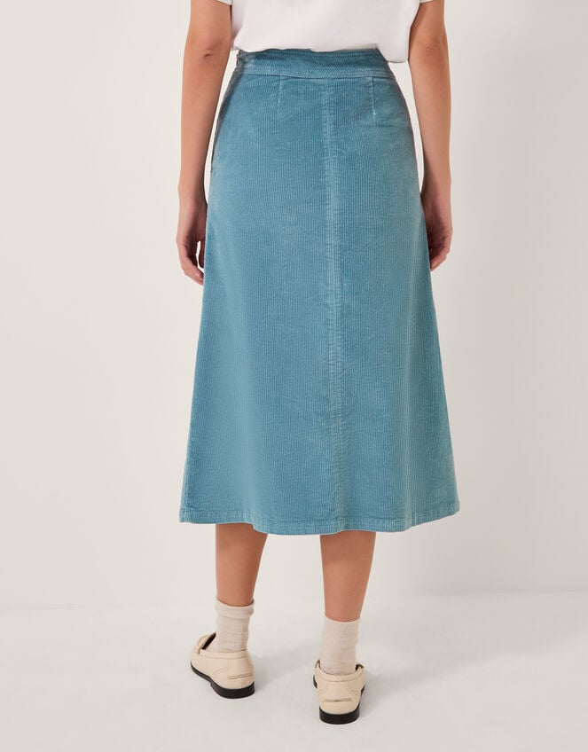 Malika Corduroy Midi Skirt, Blue (PALE BLUE), large
