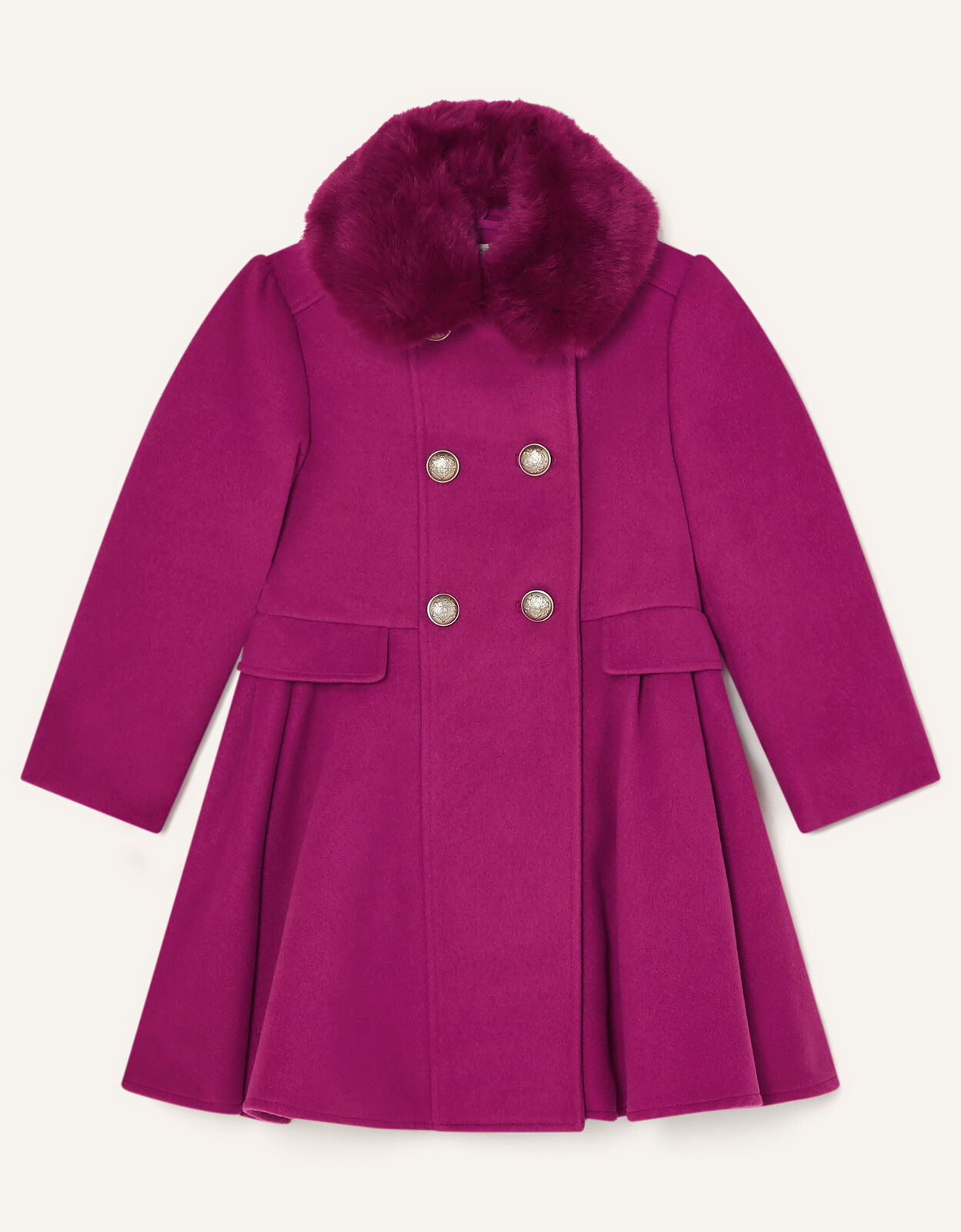 Pleat Skirted Coat Pink
