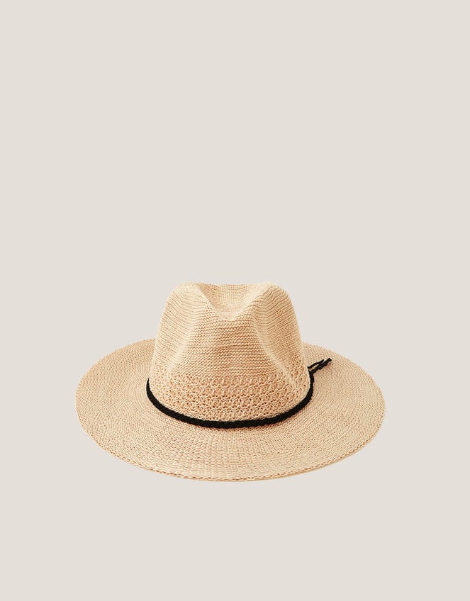 Nene Woven Fedora Sun Hat, , large