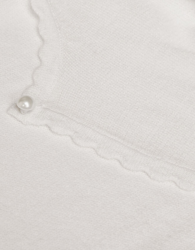 Niamh Glitter Cardigan, White (WHITE), large