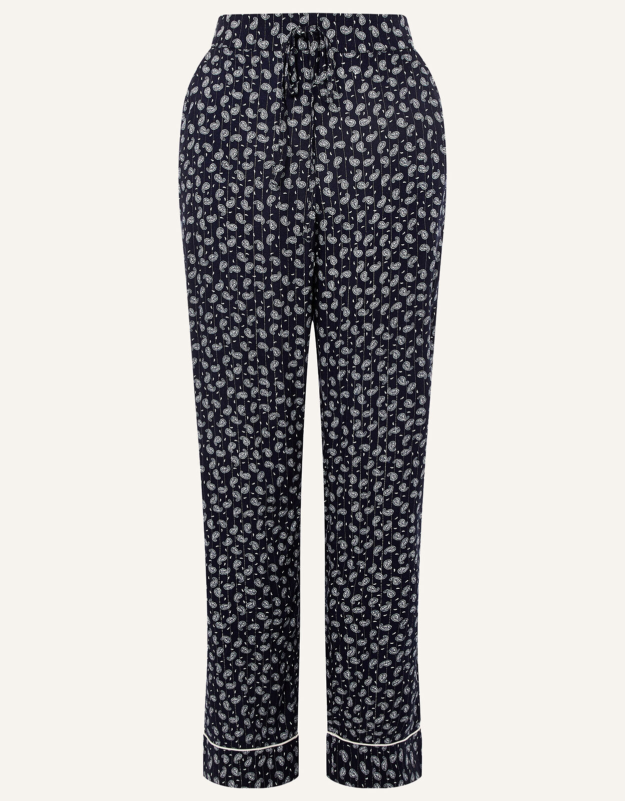 Paisley and Pinstripe Pyjama Bottoms Blue Pyjamas Monsoon Global