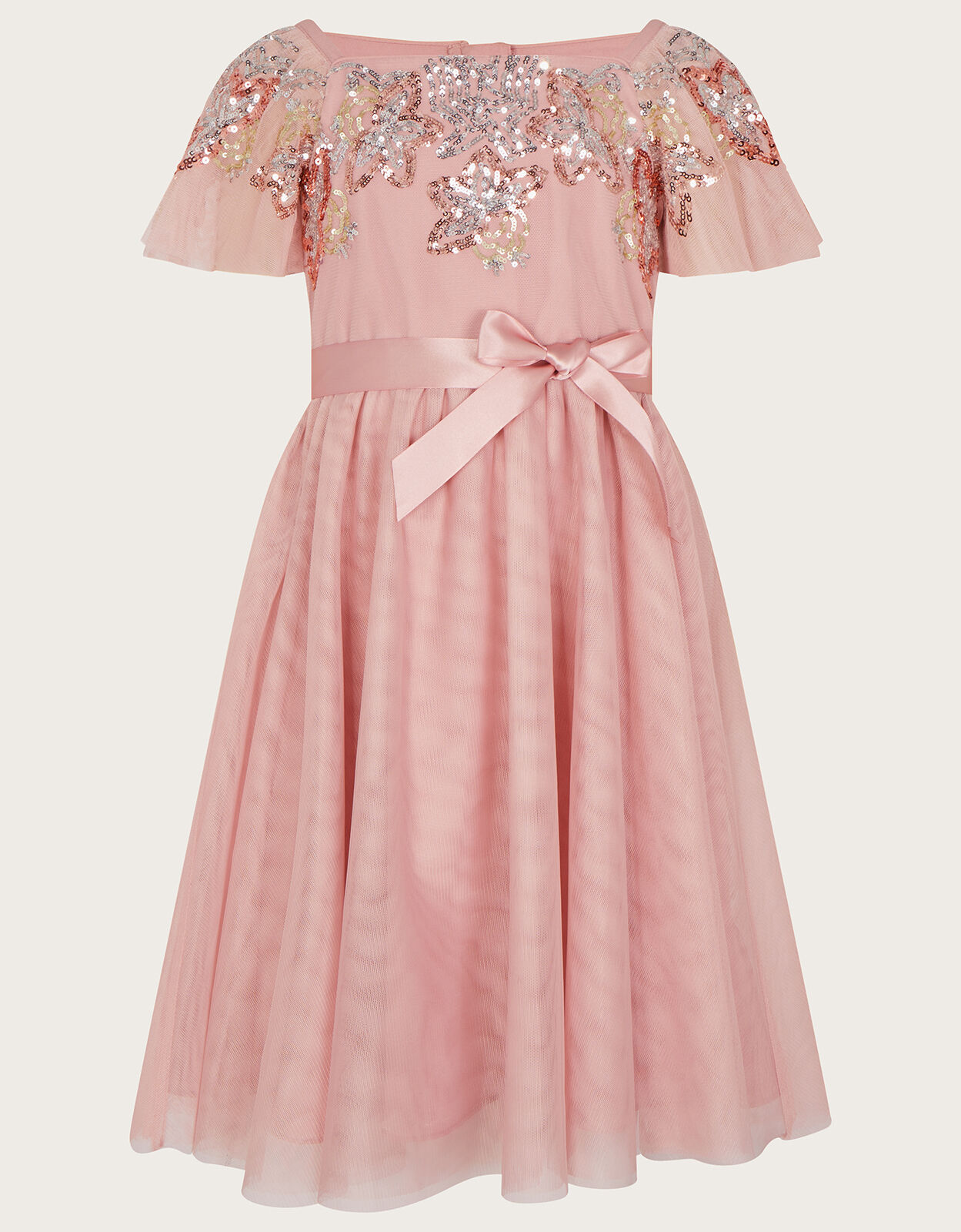 Monsoon pink sequin dress top