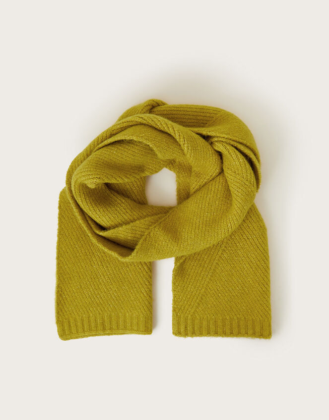 Taffy Rib Knit Scarf, CITRUS, large