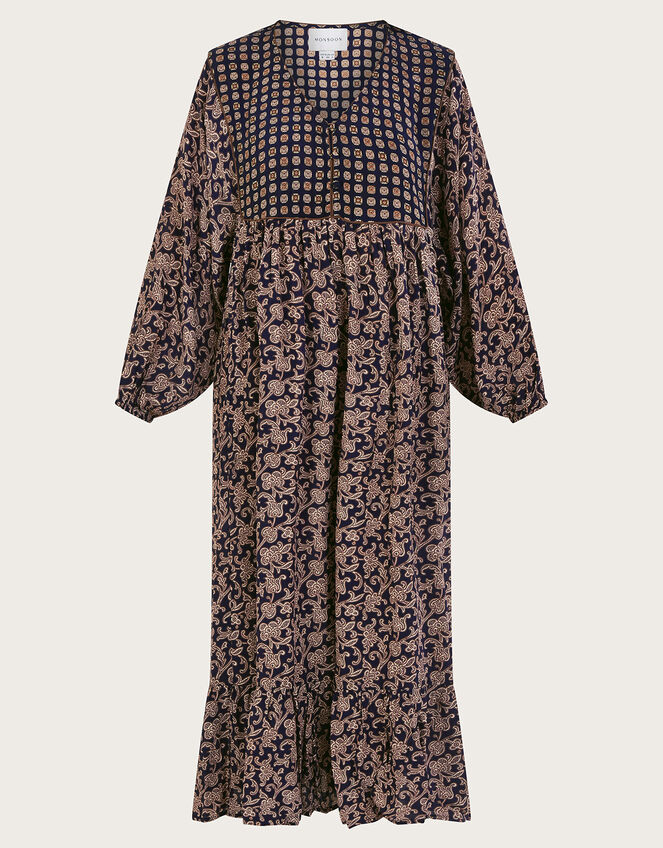 One Hundred Stars Print Maxi Dress, Blue (BLUE), large