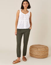 Broderie Cami Top, White (WHITE), large