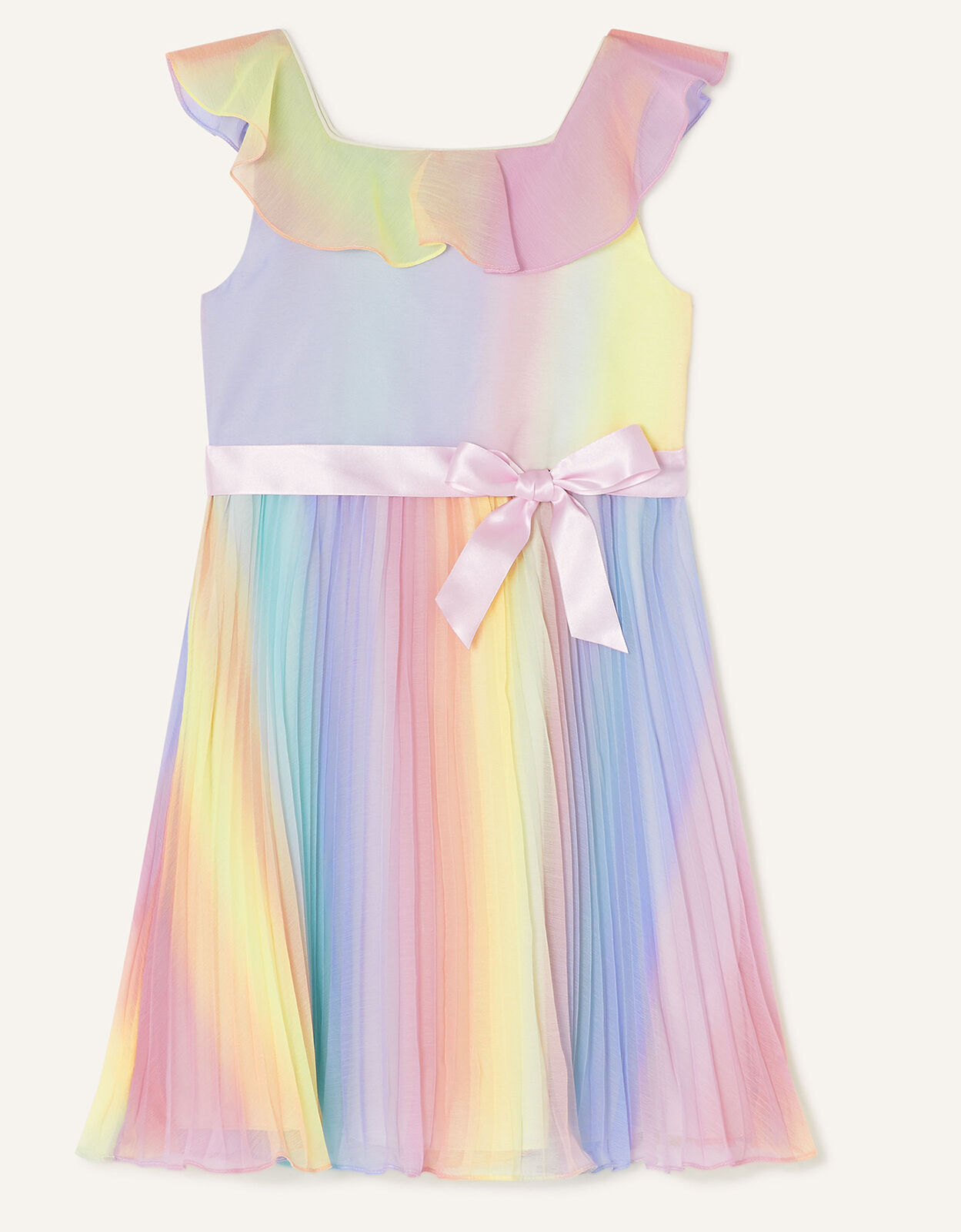 Rainbow pleated clearance dress