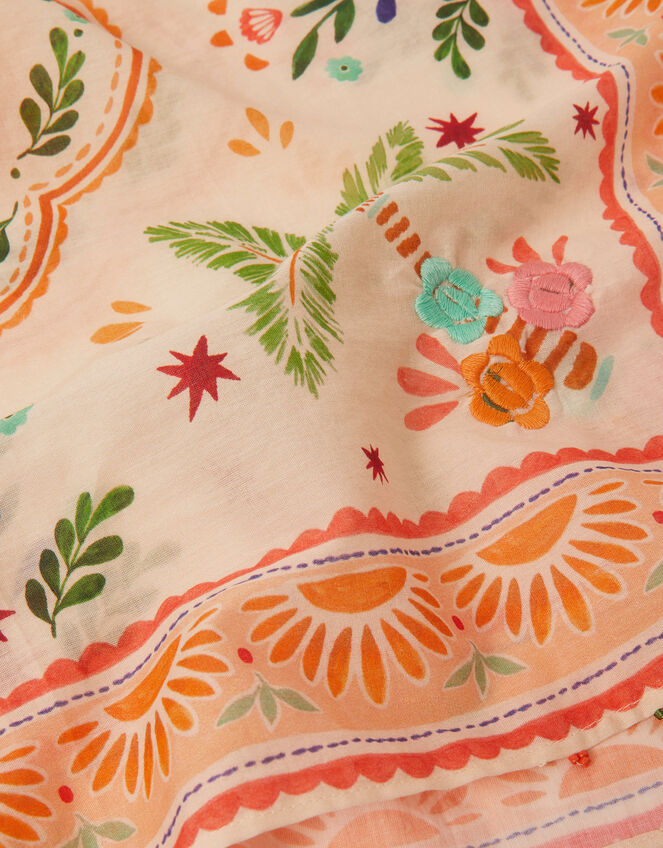 Monsoon x Charlie Taylor Palm Square Scarf, , large