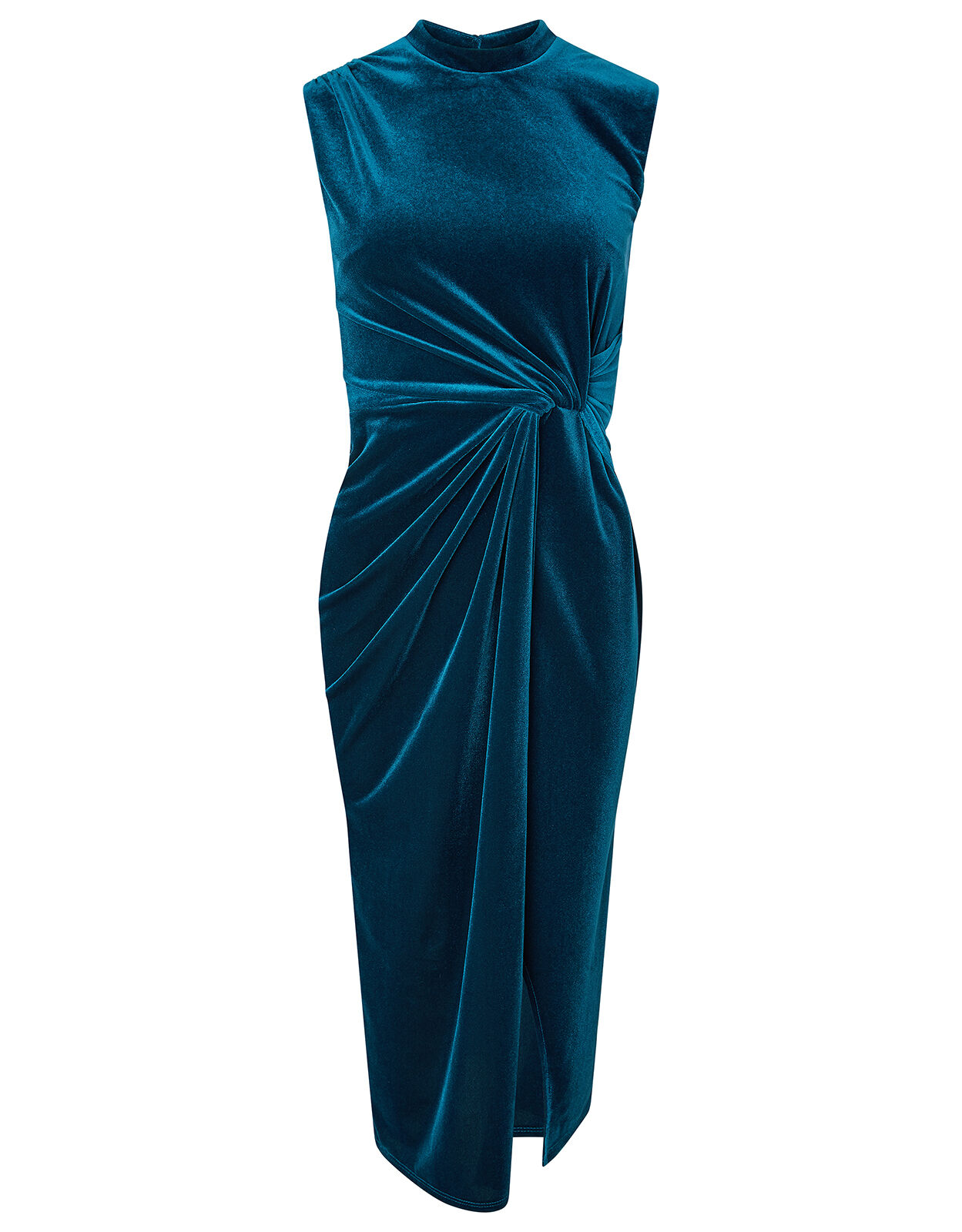 Shelby Twist Velvet Shift Dress Teal Evening Dresses Monsoon ROI