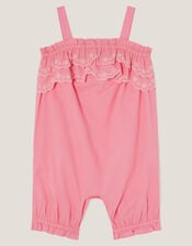 Baby Broderie Romper, Pink (PINK), large