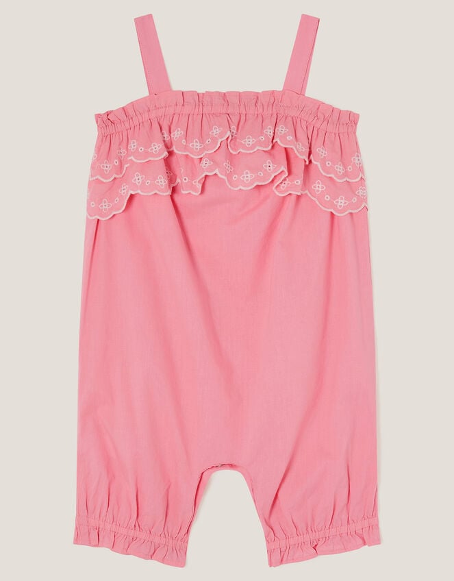 Baby Broderie Romper, Pink (PINK), large