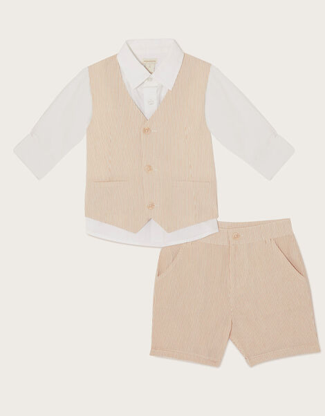 Cooper Three-Piece Suit with Shorts, Natural (STONE), large