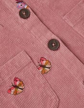 Embroidered Corduroy Pinafore Dress, Pink (PINK), large