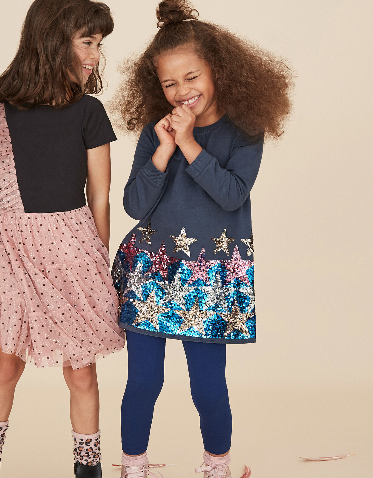 Sequin Star Tunic and Leggings Set Teal 