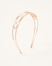 Flower and Diamante Headband, , large