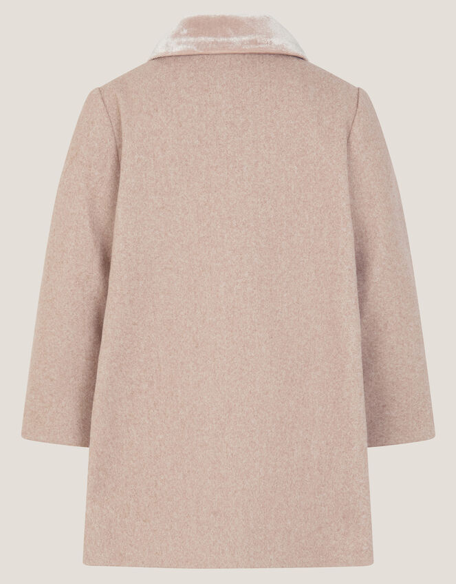 Baby Embroidered Pocket Coat, Camel (OATMEAL), large