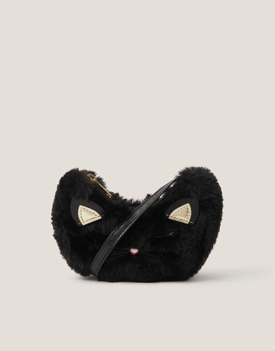 Fluffy Cat Crossbody Bag, , large