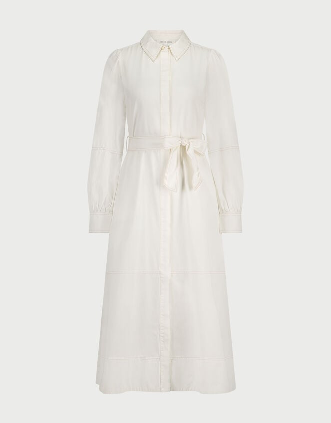 Fabienne Chapot Fabi Denim Midi Dress, White (WHITE), large