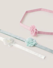 3-Pack Corsage Flower Bando Headbands, , large