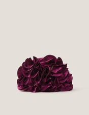 Mindy Corsage Satin Clutch Bag, , large