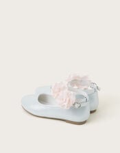 Corsage Strap Ballet Flats, Green (SAGE), large
