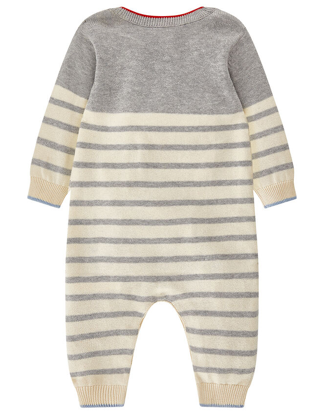 Newborn Freddie Boat Knit Sleepsuit , Grey (GREY), large
