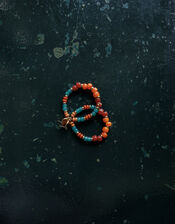 Multi Bead Hoop Earrings, , large