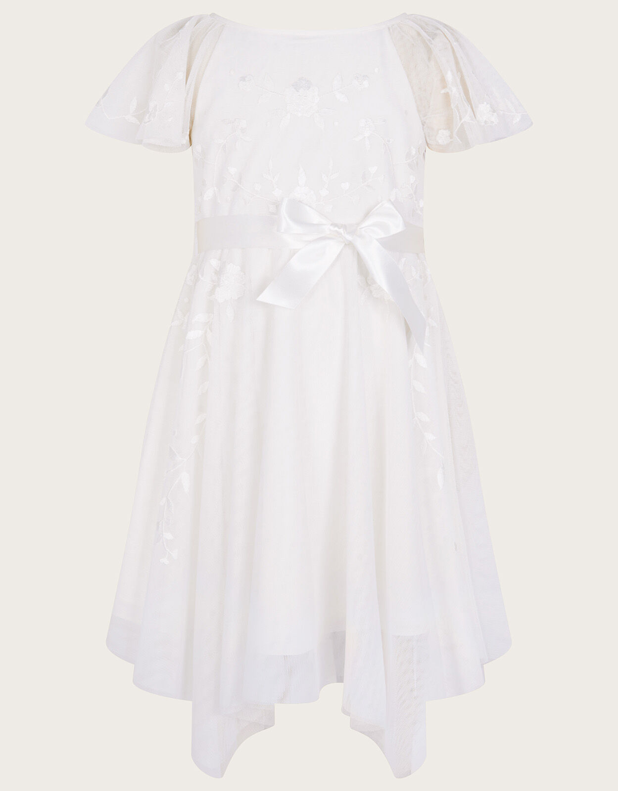 Amelia Embroidered Tulle Dress Ivory