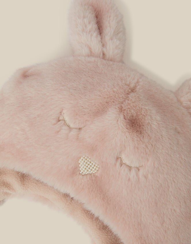 3-In-1 Fluffy Bunny Hat Scarf, Pink (PINK), large