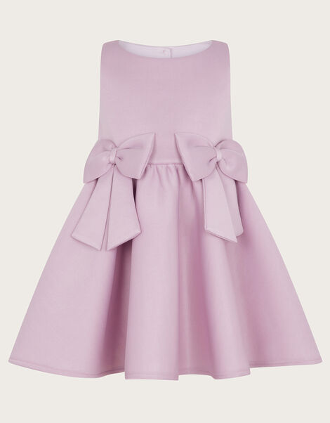 Baby Sleeveless Big Bow Dress, Purple (LILAC), large