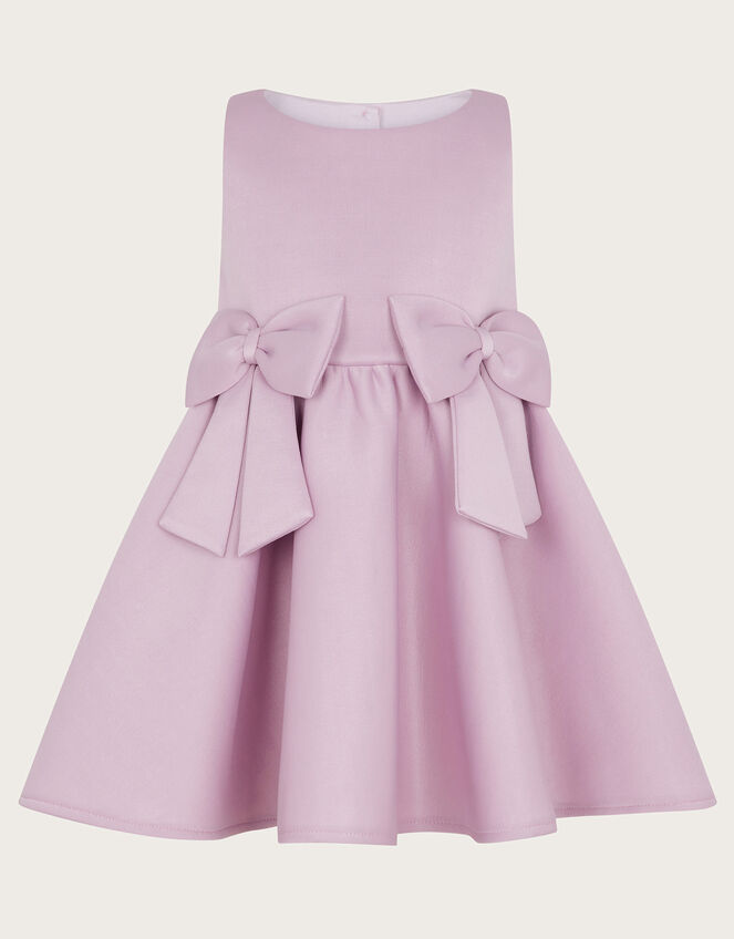 Baby Sleeveless Big Bow Dress, Purple (LILAC), large