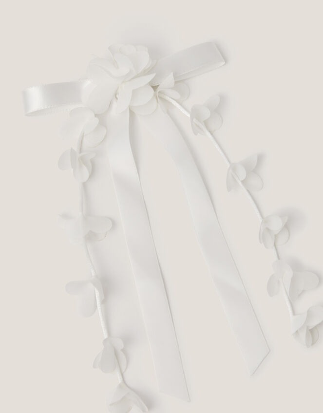 Floral Bow Hair Clip, , large