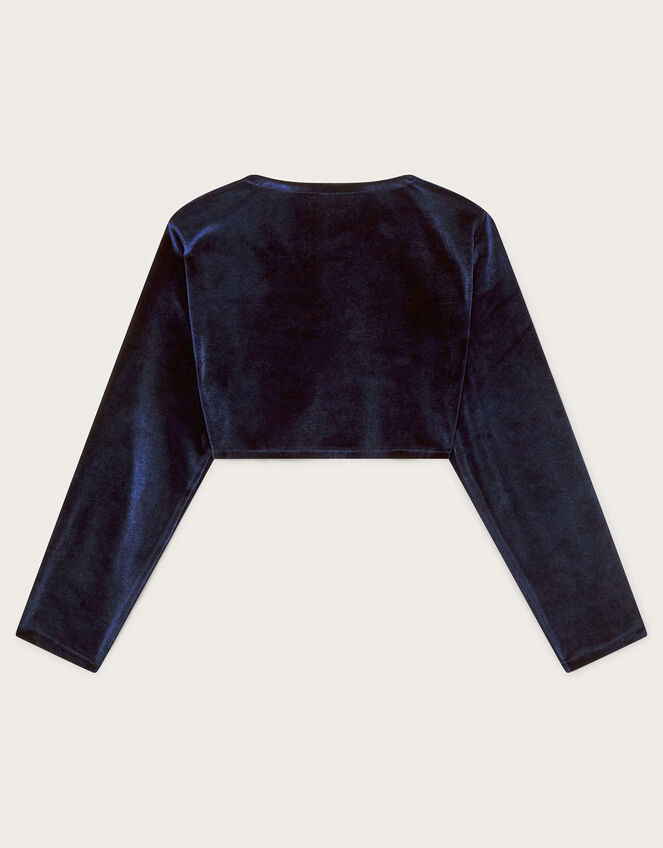 Niamh Velvet Cardigan, Blue (NAVY), large