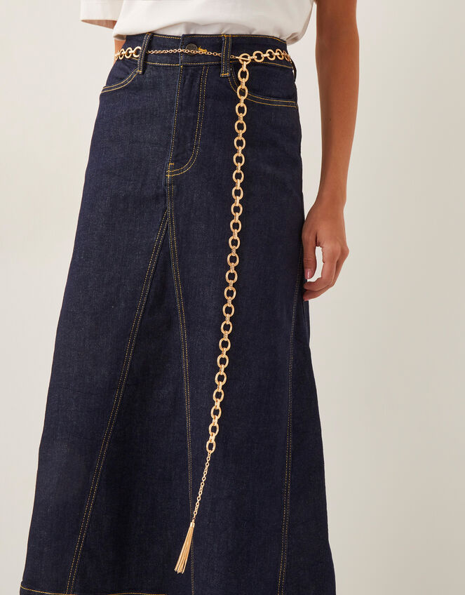 Loop Chain Tassel Belt, Gold (GOLD), large