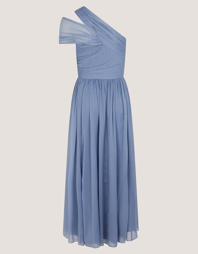 Arianna One-Shoulder Tulle Prom Dress, Blue (PALE BLUE), large