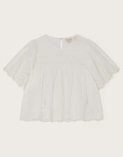 Broderie Blouse, Ivory (IVORY), large