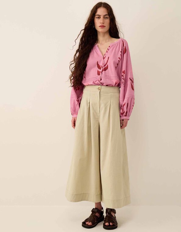 East Rosie Cotton Twill Trousers, Green (PALE GREEN), large