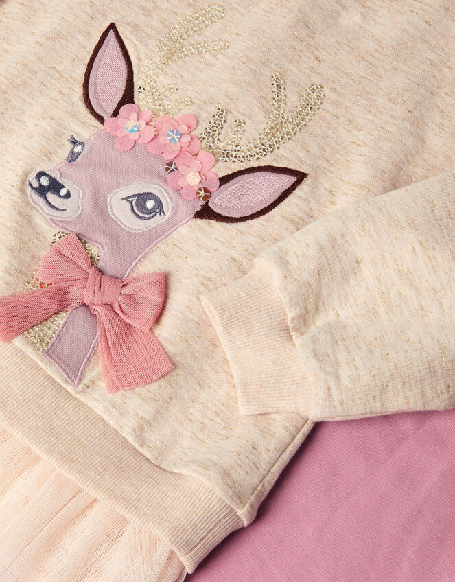 Baby Deer Sweatshirt & Leggings Set, Ivory (IVORY), large