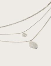 Disc Pendant Layered Necklace, , large