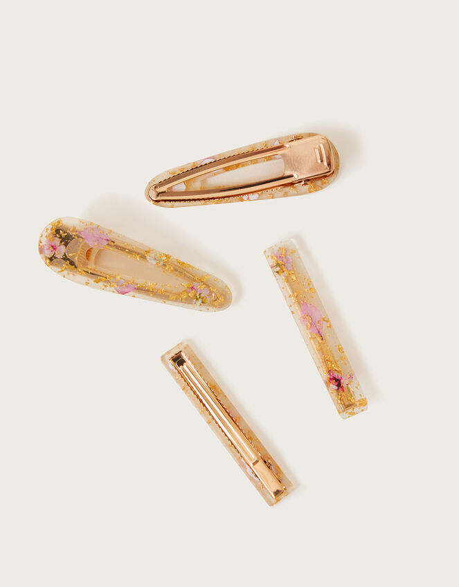 Pressed Flower Hair Clips 4 Pack, , large