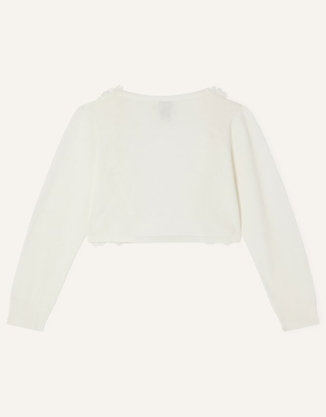 Flora 3D Detail Cardigan, Ivory (IVORY), large